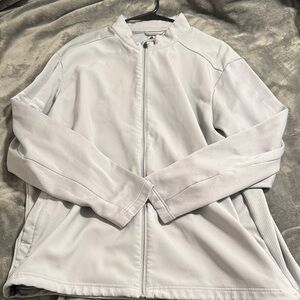 Adidas Hybrid Golf Light Gray Zip-Up Jacket